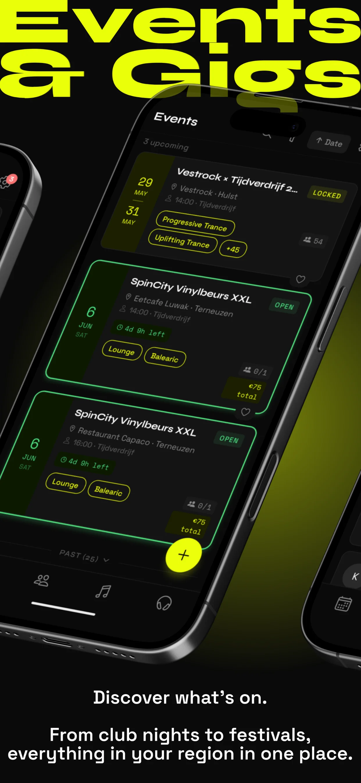 Tijdverdrijf app: discover events