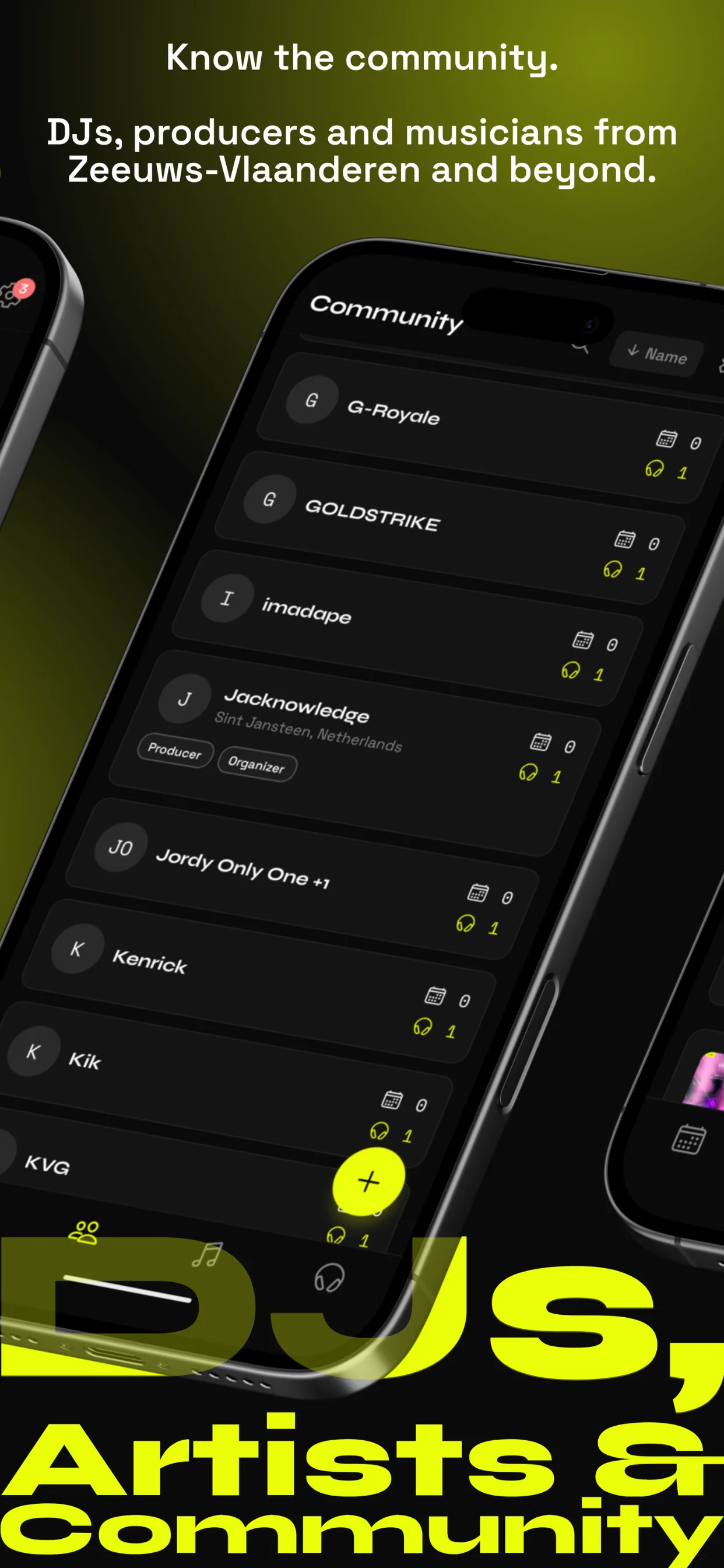 Tijdverdrijf app: the community